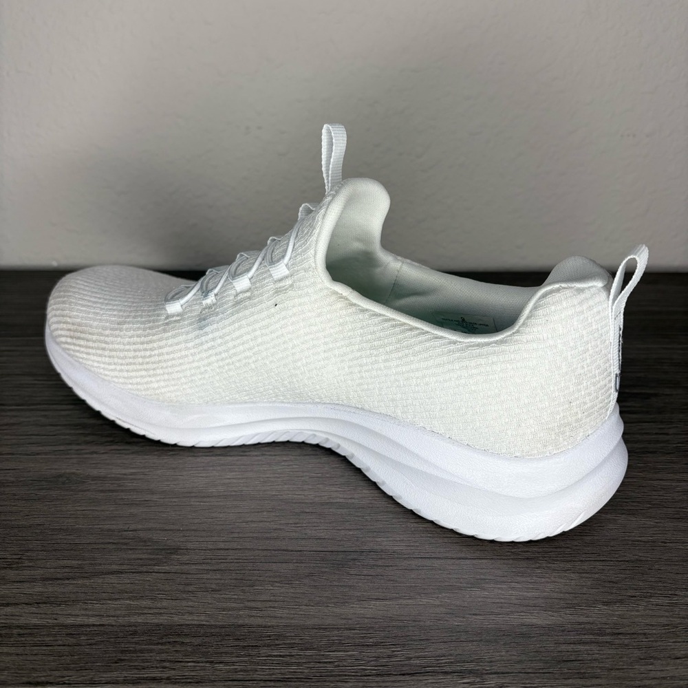 New Skechers Knit Mesh Women's Charlize 2.0 White Slip Ons Size 9 - Picture 9 of 10